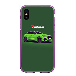 Чехол iPhone XS Max матовый AUDI RS Q3 Z, цвет: 3D-фиолетовый