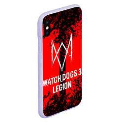 Чехол iPhone XS Max матовый Watch Dogs: Legion, цвет: 3D-светло-сиреневый — фото 2