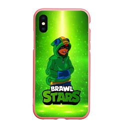 Чехол iPhone XS Max матовый Brawl Stars Leon, цвет: 3D-баблгам