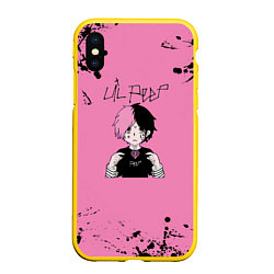 Чехол iPhone XS Max матовый Lil Peep, цвет: 3D-желтый