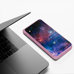 Чехол iPhone XS Max матовый Glitch space, цвет: 3D-розовый — фото 2