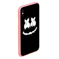 Чехол iPhone XS Max матовый Marshmello Dark Smile, цвет: 3D-баблгам — фото 2