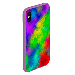 Чехол iPhone XS Max матовый Multicolored, цвет: 3D-фиолетовый — фото 2