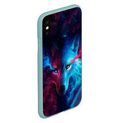 Чехол iPhone XS Max матовый ЗВЕЗДНЫЙ ВОЛК, цвет: 3D-мятный — фото 2