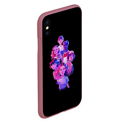 Чехол iPhone XS Max матовый ОЧЕНЬ СТРАННЫЕ ДЕЛА, цвет: 3D-малиновый — фото 2