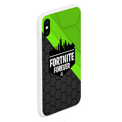 Чехол iPhone XS Max матовый FORTNITE ФОРТНАЙТ S, цвет: 3D-белый — фото 2