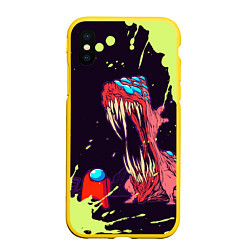 Чехол iPhone XS Max матовый AMONG US - MONSTER, цвет: 3D-желтый