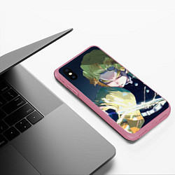 Чехол iPhone XS Max матовый ЗЕНИЦУ АГАЦУМА, цвет: 3D-малиновый — фото 2