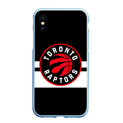 Чехол iPhone XS Max матовый TORONTO RAPTORS, цвет: 3D-голубой