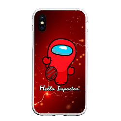 Чехол iPhone XS Max матовый Hello Impostor