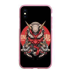 Чехол iPhone XS Max матовый Cyber Oni Samurai