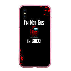 Чехол iPhone XS Max матовый Among Us Gucci