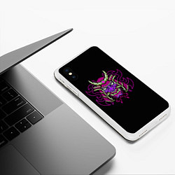 Чехол iPhone XS Max матовый Oni, цвет: 3D-белый — фото 2