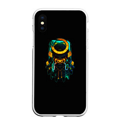 Чехол iPhone XS Max матовый Cyber Samurai