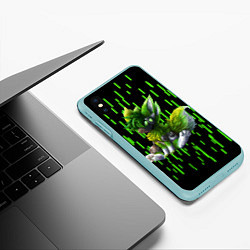 Чехол iPhone XS Max матовый Protogen music, цвет: 3D-мятный — фото 2