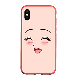 Чехол iPhone XS Max матовый Сonfused anime face