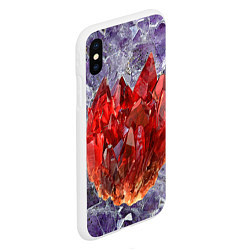 Чехол iPhone XS Max матовый Роза инков, цвет: 3D-белый — фото 2