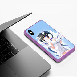 Чехол iPhone XS Max матовый Hestia, цвет: 3D-фиолетовый — фото 2