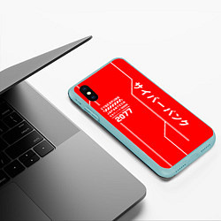 Чехол iPhone XS Max матовый CYBERPUNK FASHION, цвет: 3D-мятный — фото 2