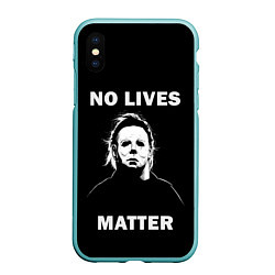 Чехол iPhone XS Max матовый MICHAEL MYERS, цвет: 3D-мятный