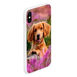 Чехол iPhone XS Max матовый Dog, цвет: 3D-белый — фото 2