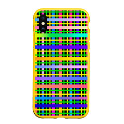Чехол iPhone XS Max матовый Цветной беспредел, цвет: 3D-желтый