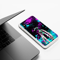 Чехол iPhone XS Max матовый Siren Head - Ultra Glitch, цвет: 3D-белый — фото 2