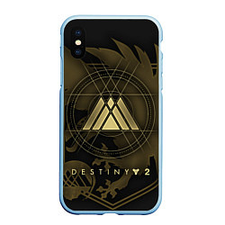 Чехол iPhone XS Max матовый DESTINY, WARLOCK, цвет: 3D-голубой