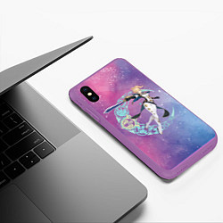Чехол iPhone XS Max матовый Genshin Impact, цвет: 3D-фиолетовый — фото 2