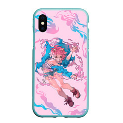 Чехол iPhone XS Max матовый Ashido Mina, цвет: 3D-мятный