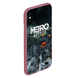 Чехол iPhone XS Max матовый Metro Exodus, цвет: 3D-малиновый — фото 2