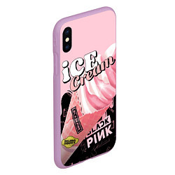 Чехол iPhone XS Max матовый BLACKPINK ICE CREAM, цвет: 3D-сиреневый — фото 2