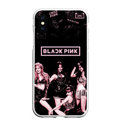 Чехол iPhone XS Max матовый BLACKPINK, цвет: 3D-белый