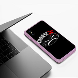 Чехол iPhone XS Max матовый Onyx, цвет: 3D-сиреневый — фото 2