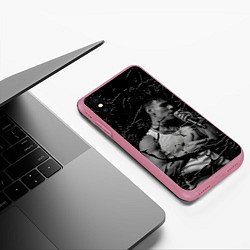 Чехол iPhone XS Max матовый NILETTO, цвет: 3D-малиновый — фото 2