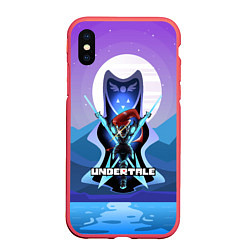 Чехол iPhone XS Max матовый Undertale, цвет: 3D-красный