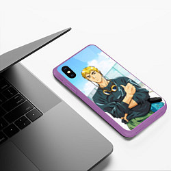 Чехол iPhone XS Max матовый Eikichi Onizuka, цвет: 3D-фиолетовый — фото 2