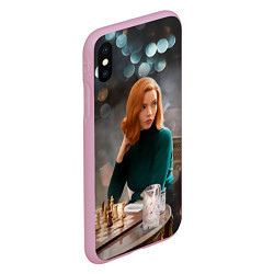 Чехол iPhone XS Max матовый Queens Gambit Ход Королевы, цвет: 3D-розовый — фото 2