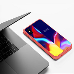 Чехол iPhone XS Max матовый Phonk Neon, цвет: 3D-красный — фото 2