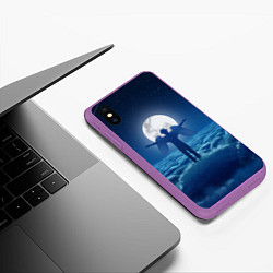 Чехол iPhone XS Max матовый Ангел, цвет: 3D-фиолетовый — фото 2