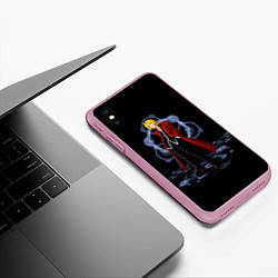Чехол iPhone XS Max матовый Стальной Алхимик, цвет: 3D-розовый — фото 2
