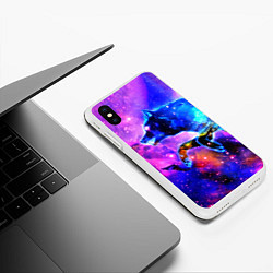 Чехол iPhone XS Max матовый Волки, цвет: 3D-белый — фото 2