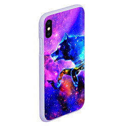 Чехол iPhone XS Max матовый Волки, цвет: 3D-светло-сиреневый — фото 2