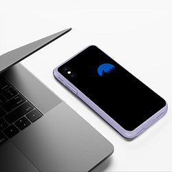 Чехол iPhone XS Max матовый Луна, цвет: 3D-светло-сиреневый — фото 2