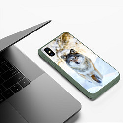 Чехол iPhone XS Max матовый Я зимой, цвет: 3D-темно-зеленый — фото 2