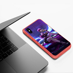 Чехол iPhone XS Max матовый KDA Evelyn, цвет: 3D-красный — фото 2