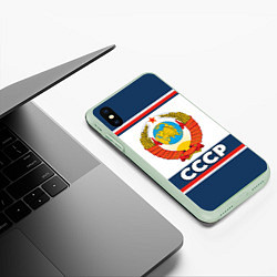 Чехол iPhone XS Max матовый СССР, цвет: 3D-салатовый — фото 2