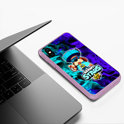 Чехол iPhone XS Max матовый Brawl StarsRonin Ruffs, цвет: 3D-сиреневый — фото 2
