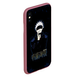 Чехол iPhone XS Max матовый Jujutsu Kaisen - Satoru Gojou, цвет: 3D-малиновый — фото 2