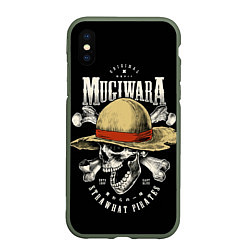 Чехол iPhone XS Max матовый MUGIWARA ONE PIECE, цвет: 3D-темно-зеленый